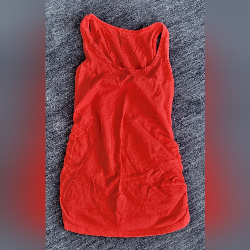 Red maternity tank top
